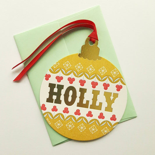 Ornament Notecard Holly