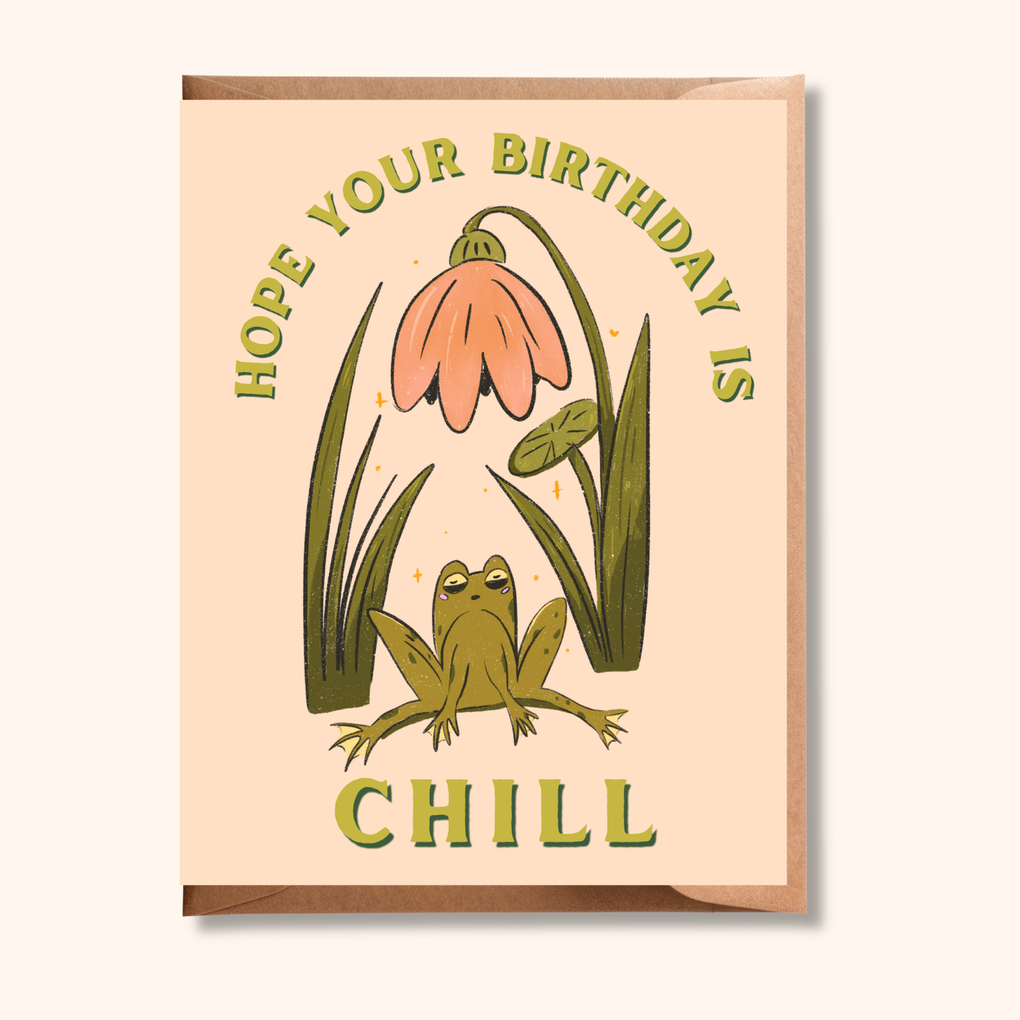 Garden Frog Birthday Card