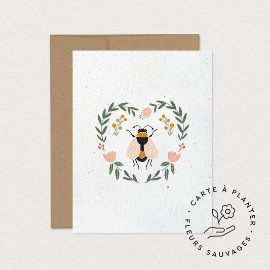 Plantable flower seed card - Bee