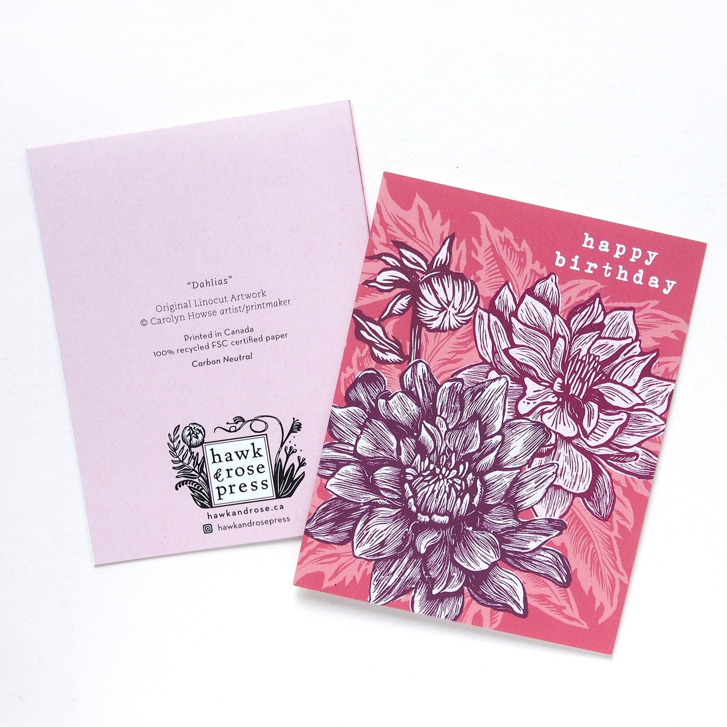 ‘Dahlias’ Birthday Card