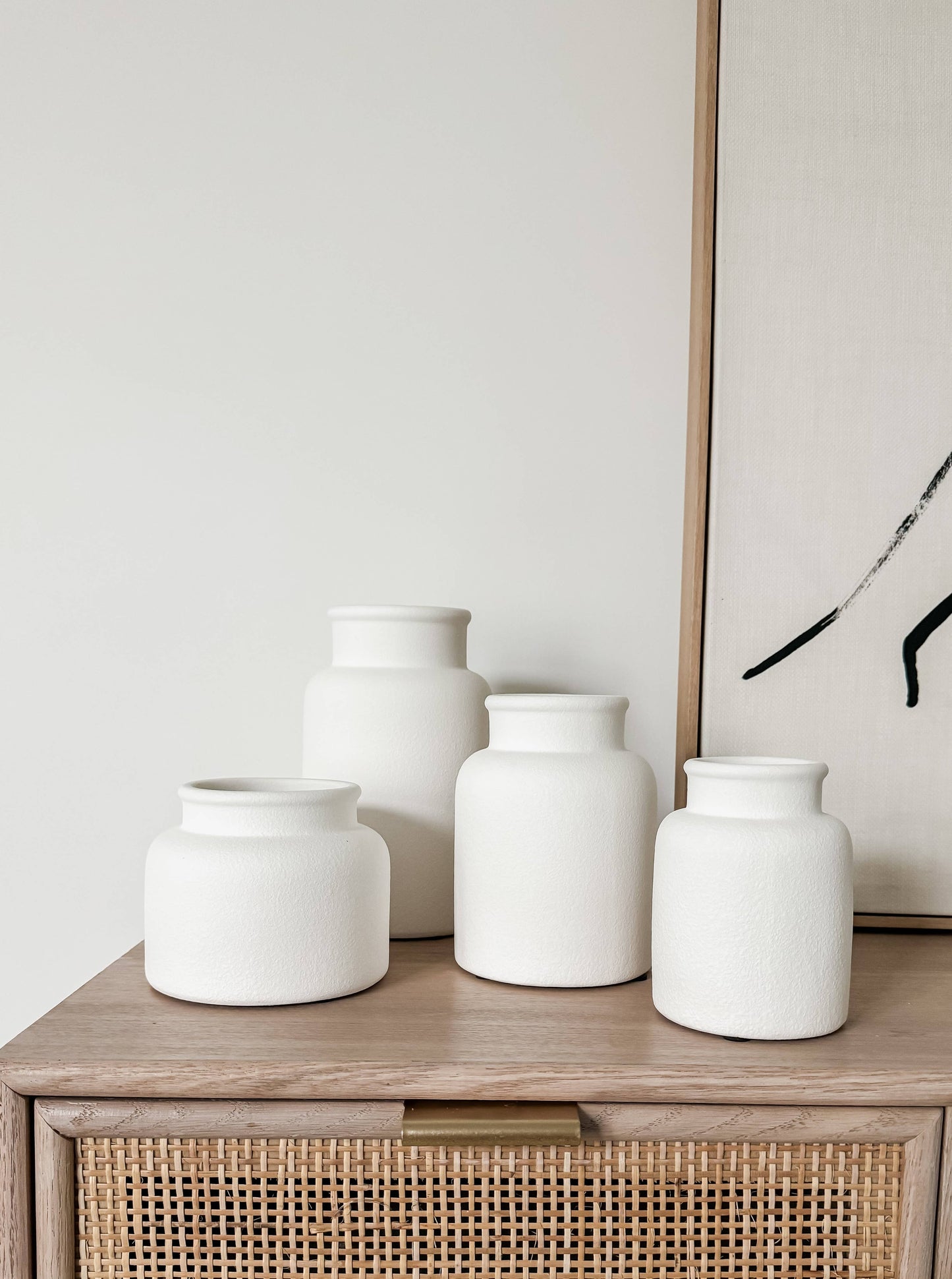 Sana Ceramic Textured Vases: Smallest