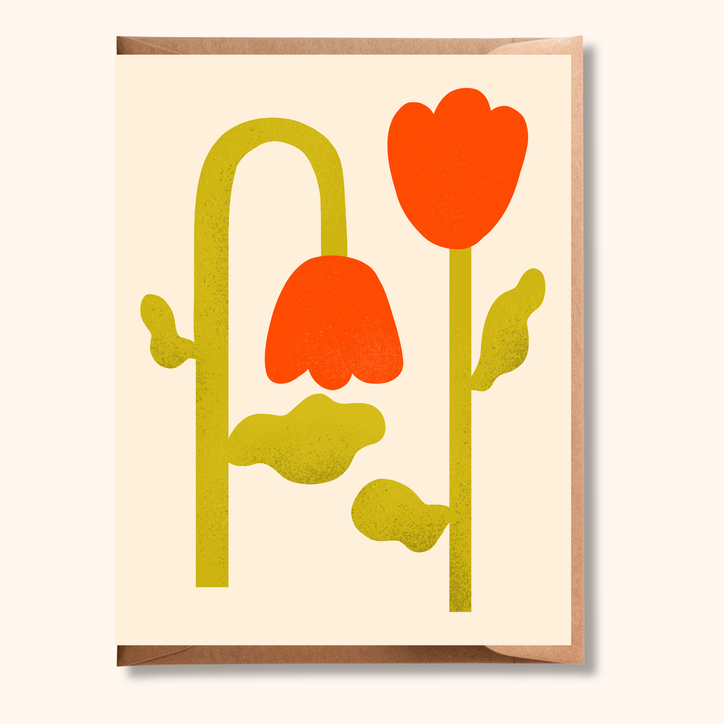 Red Tulips Greeting Card