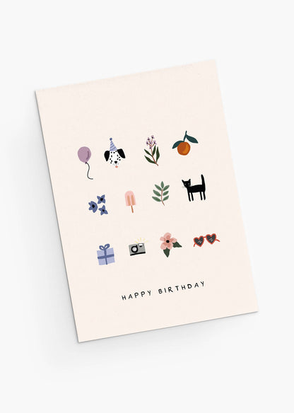 Bonne Fete & Pictures Birthday Card
