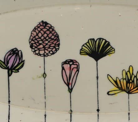 Mug 10oz: Blue Leaves