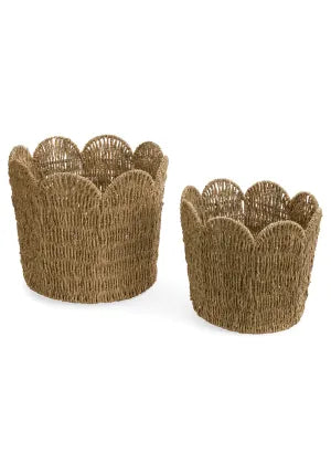 Scalloped Edge Seagrass Basket