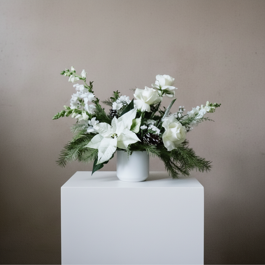 Poinsettia Snowfall Arrangement
