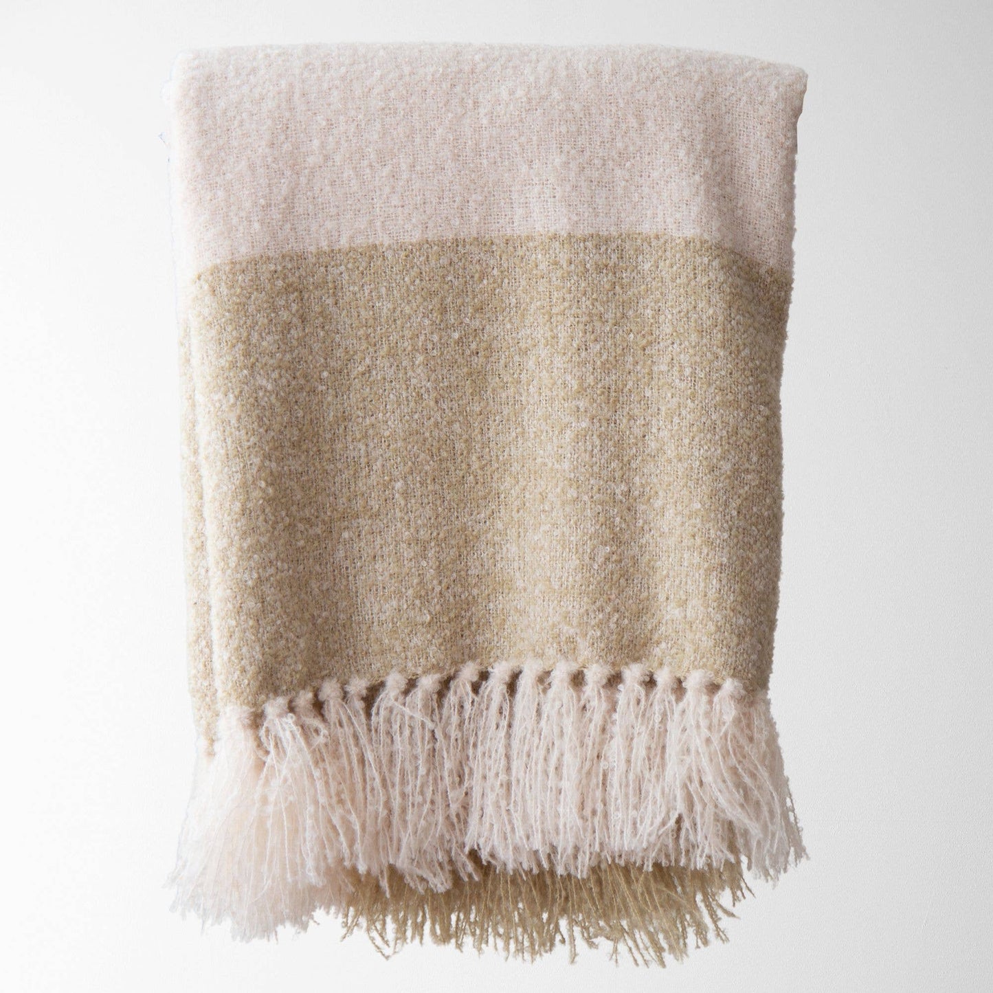 Oden Textured Boucle Throw: Cream / 50" X 60"