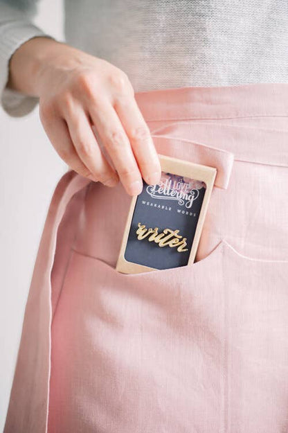 Wearable Words Gold Plated Pin- Writer