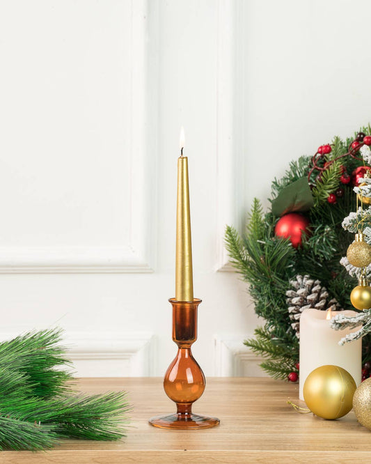 Carina Candleholder Amber Small