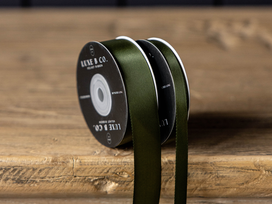 Forest Green Satin Ribbon: Small