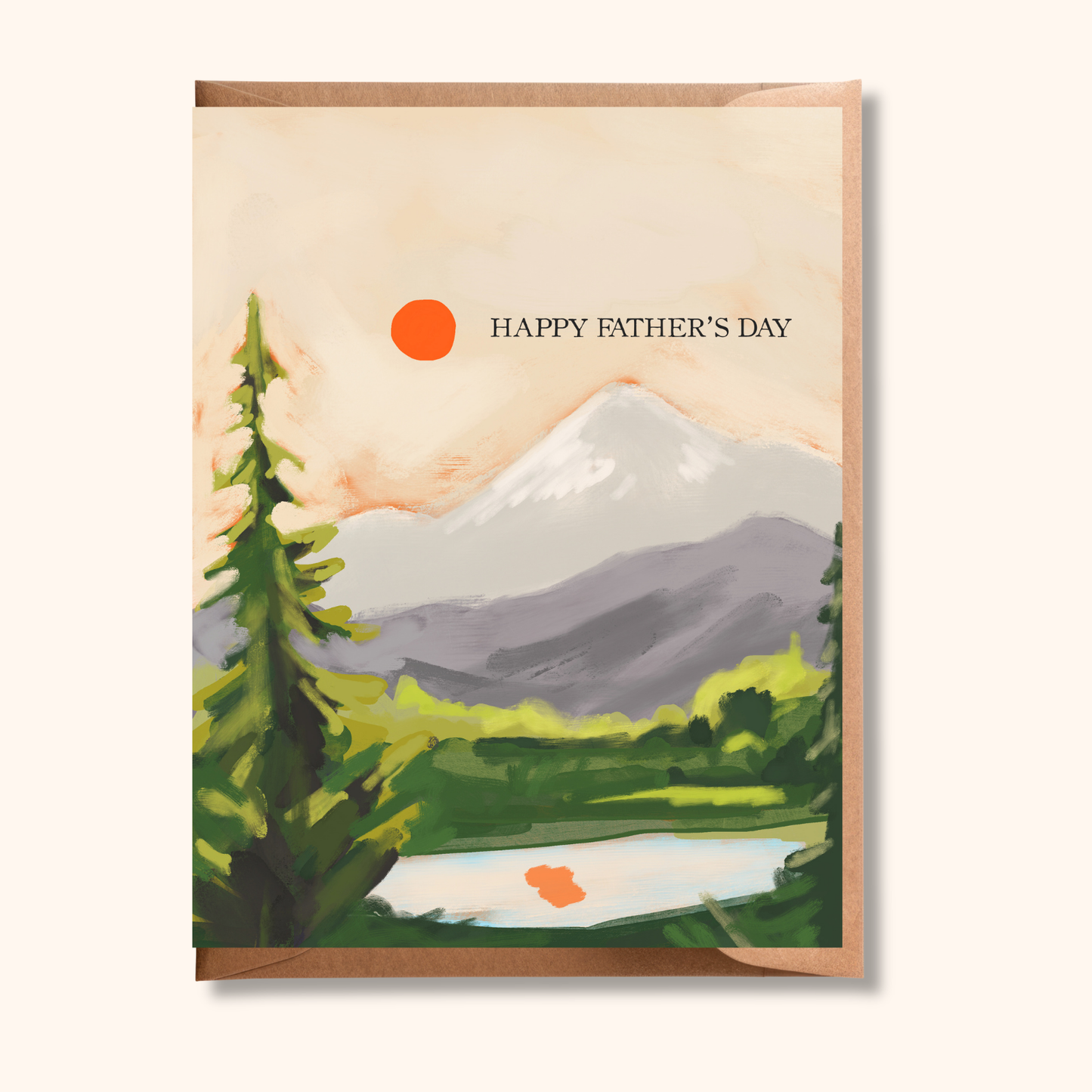 Happy Father's Day Mountain Landscape Card