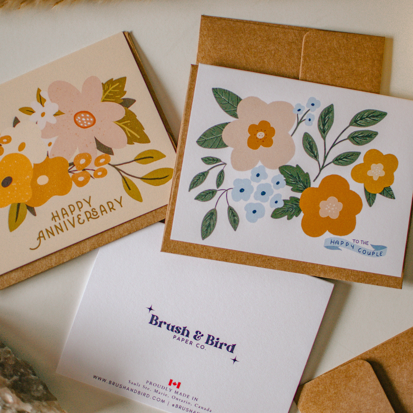 Boho Happy Anniversary Card
