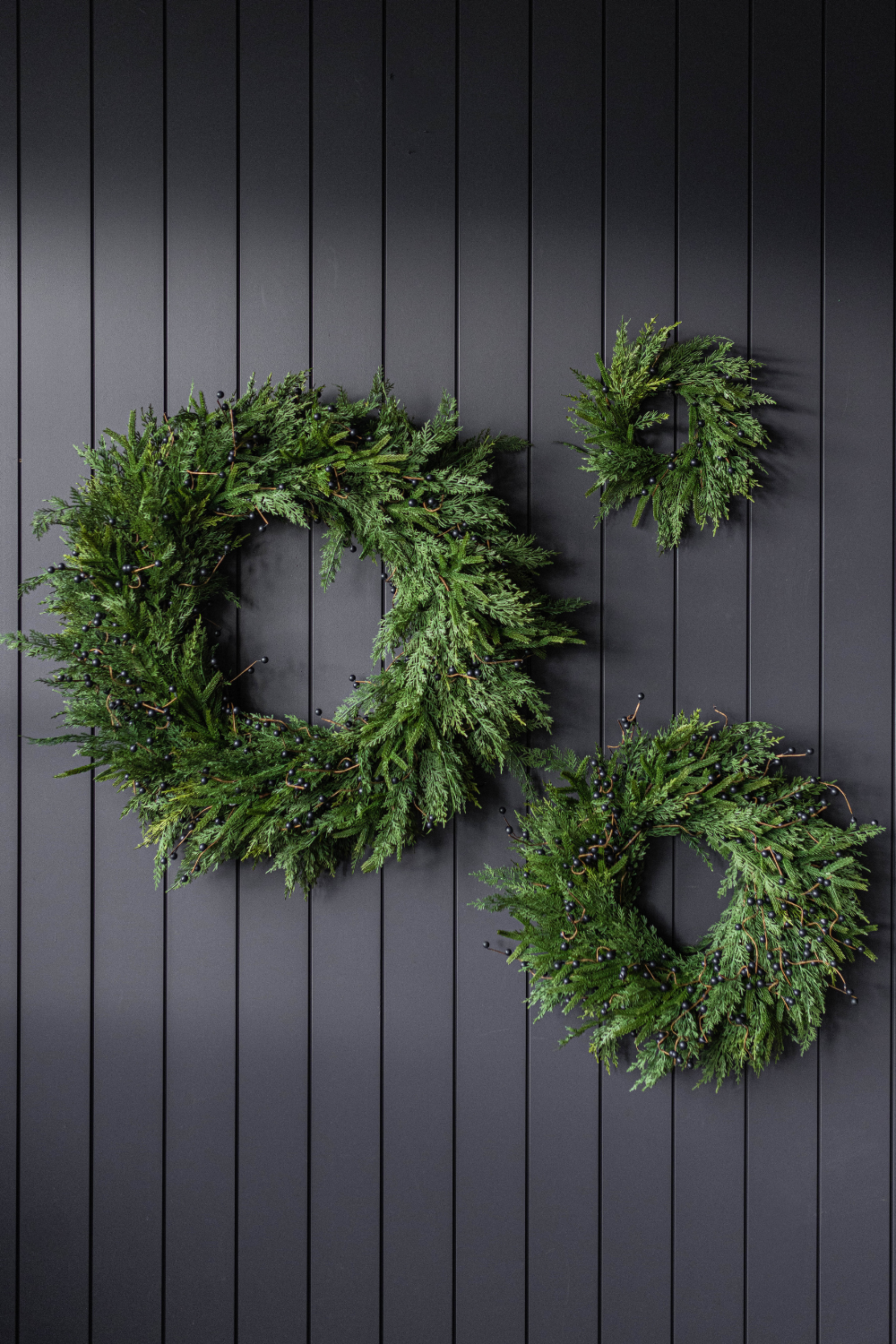 24" Berry Norfolk Cypress Real Touch Wreath