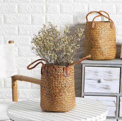 Seagrass Woven Storage Flower Basket