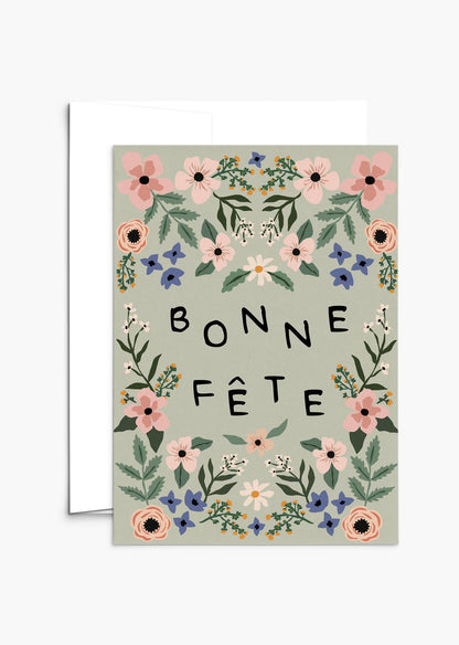 Bonne Fete Garden Birthday card