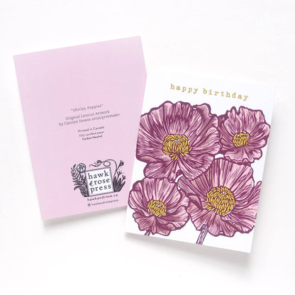 ‘Poppies’ Birthday Card