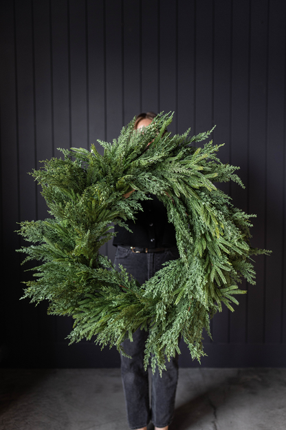 34" Norfolk & Cypress Wreath
