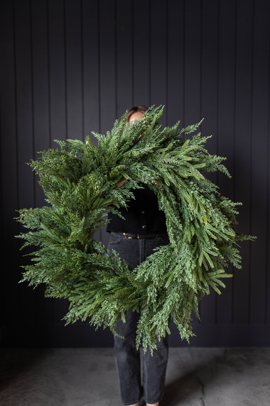 34" Norfolk & Cypress Wreath