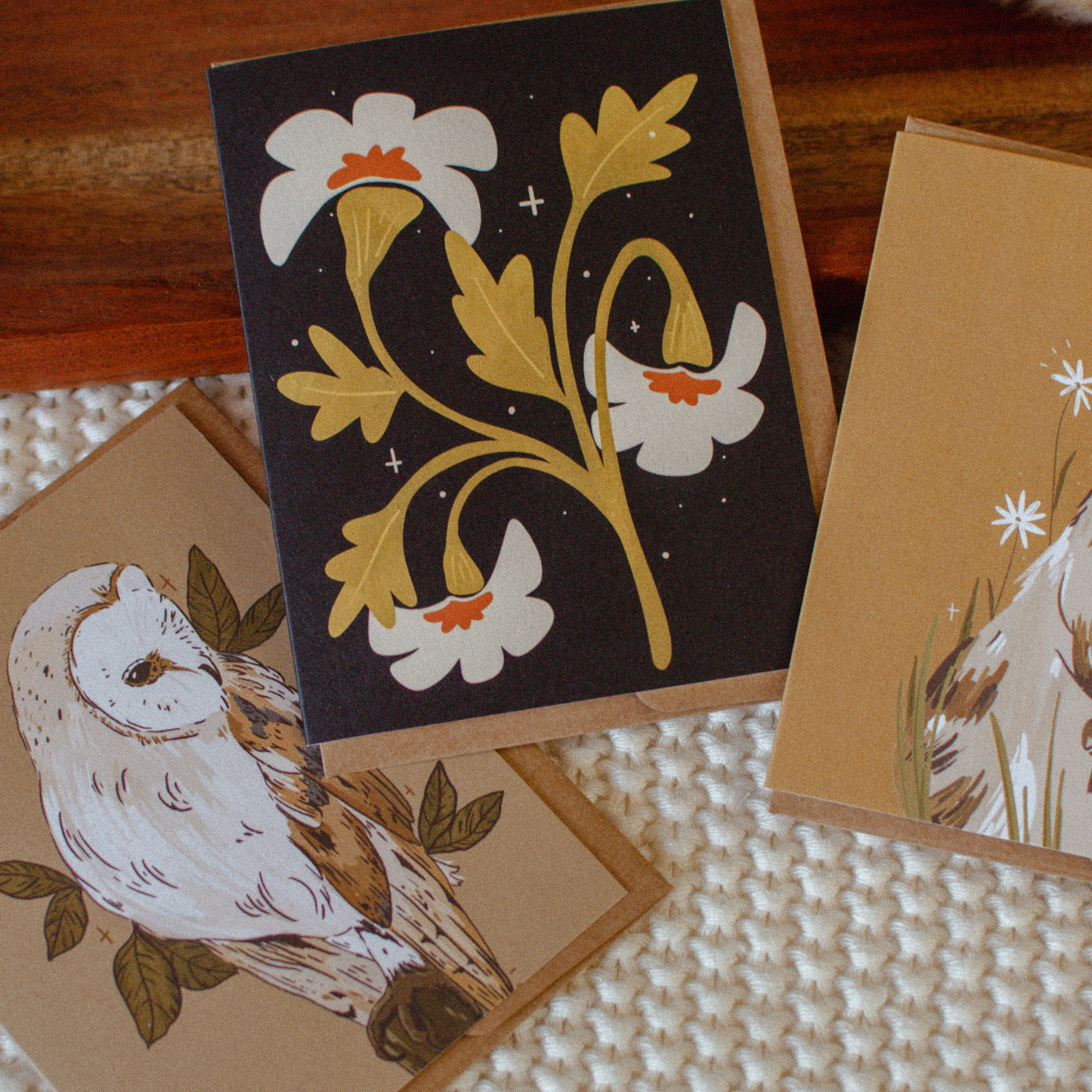 White Flower Card