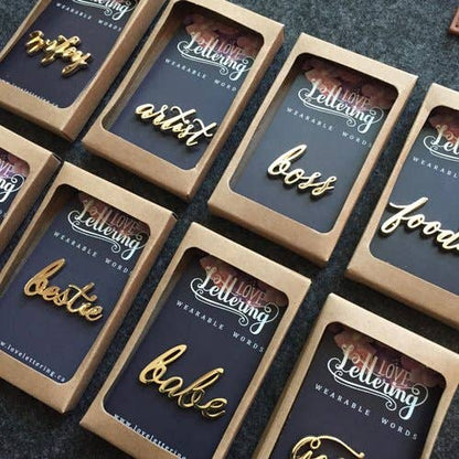 Wearable Words Gold Plated Pin- Artist