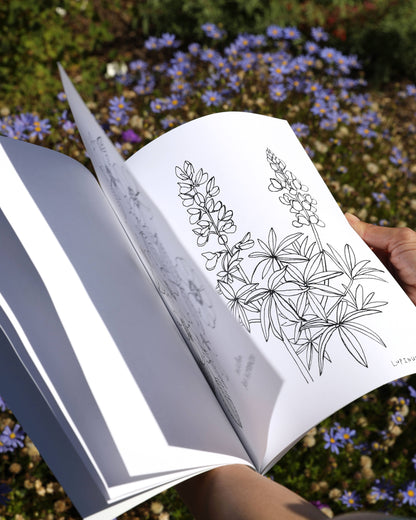 Buds Along the Path Colouring Book