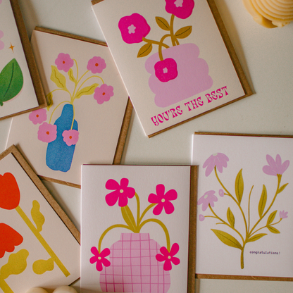 Pink You’re the Best Greeting Card