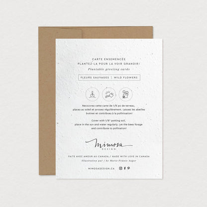 Plantable flower seed card - Bee