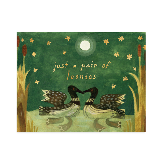 Pair Of Loonies Card