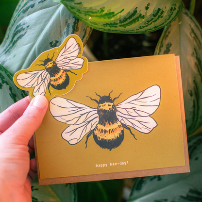 Happy Bee-Day Greeting Card
