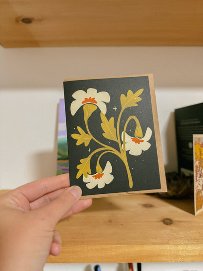 White Flower Card