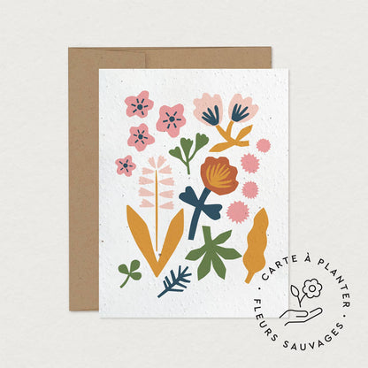 Flower seed card