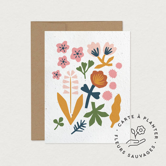Flower seed card