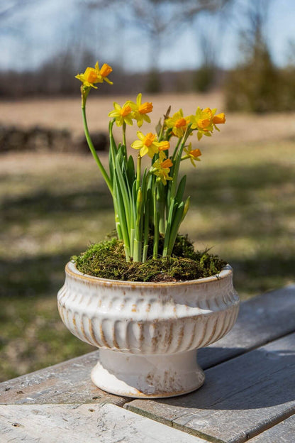 Small Antique Finish Ceramic Urn