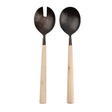 Maple Wood Salad Servers