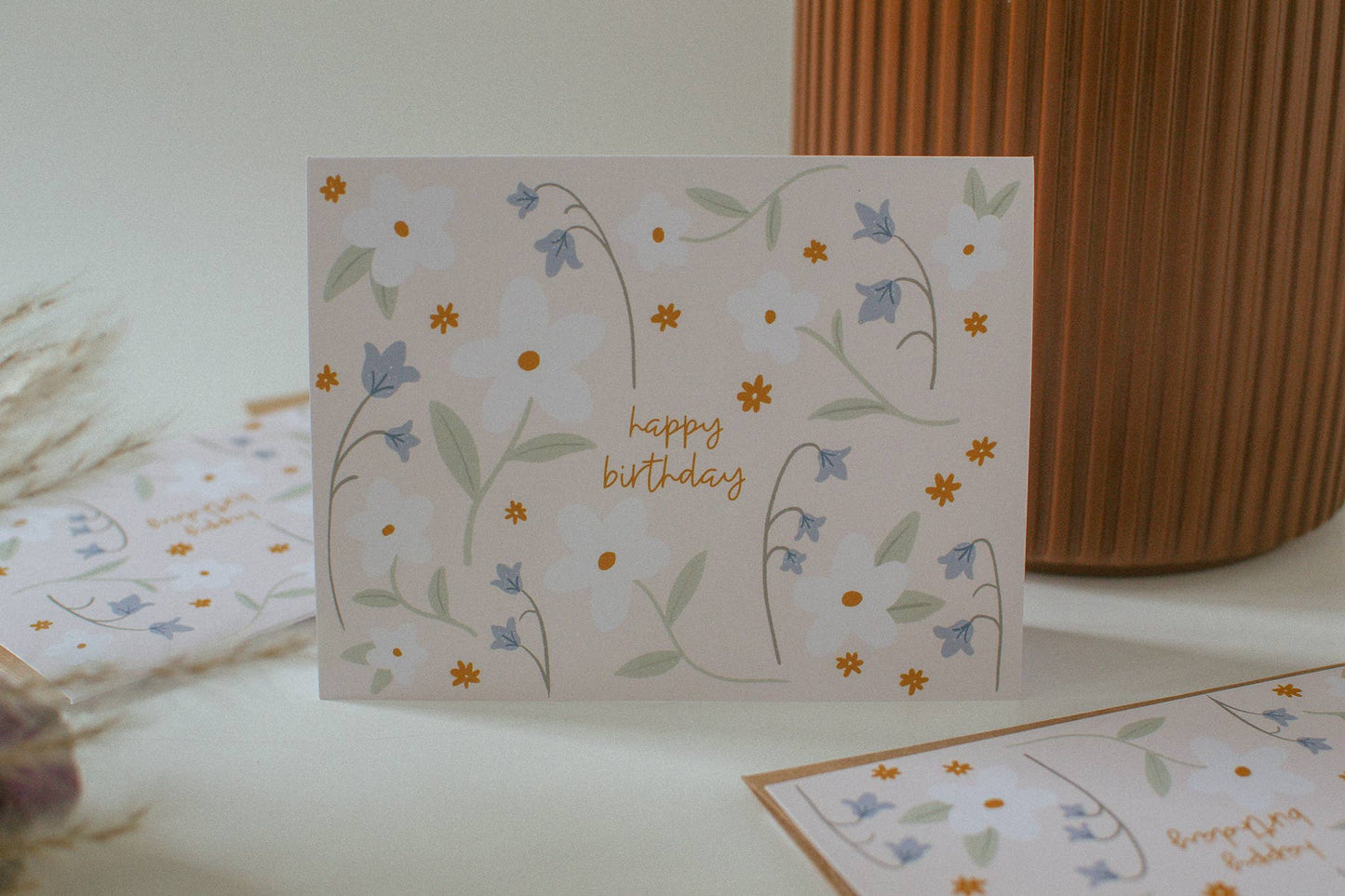 Happy Birthday Floral Pattern
