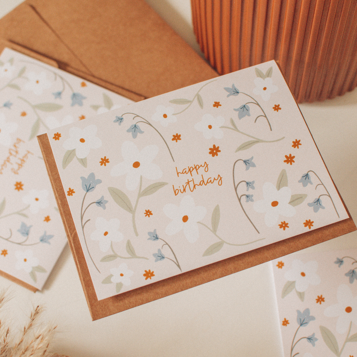 Happy Birthday Floral Pattern