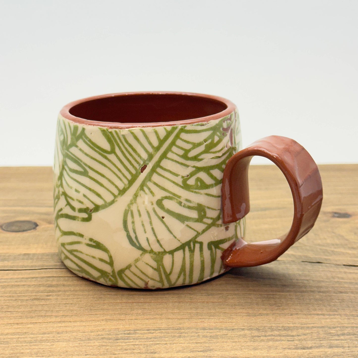 Mug 10oz: Blue Leaves