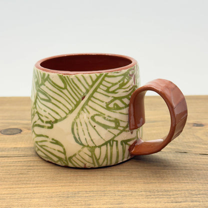 Mug 10oz: Blue Leaves