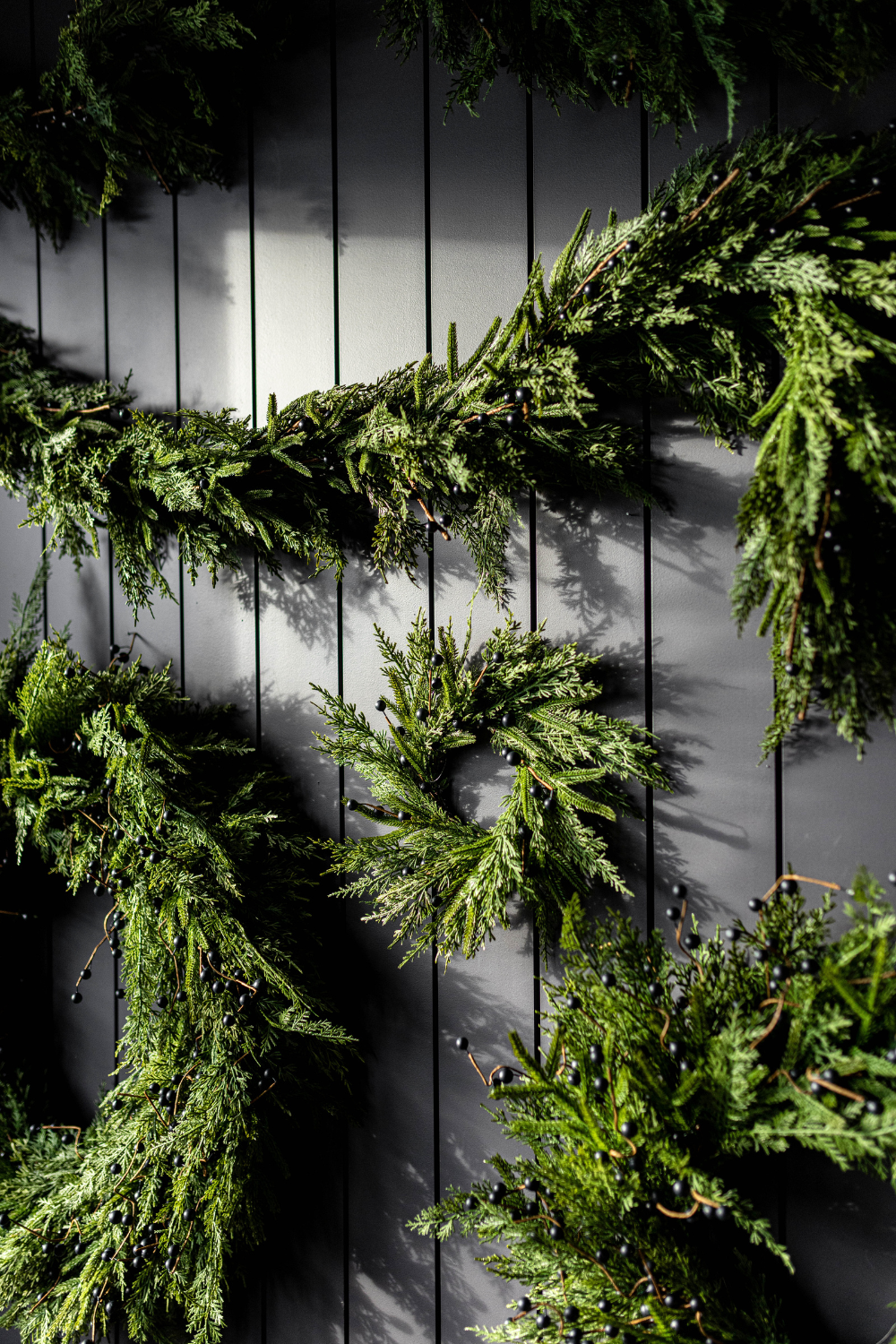 24" Berry Norfolk Cypress Real Touch Wreath