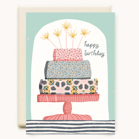 Sparkler Birthday Cake Greeting Card