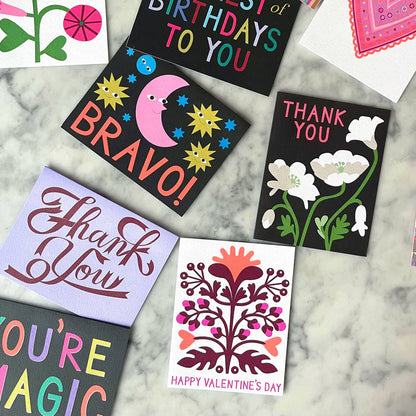 Folk Floral Valentine's Day Card