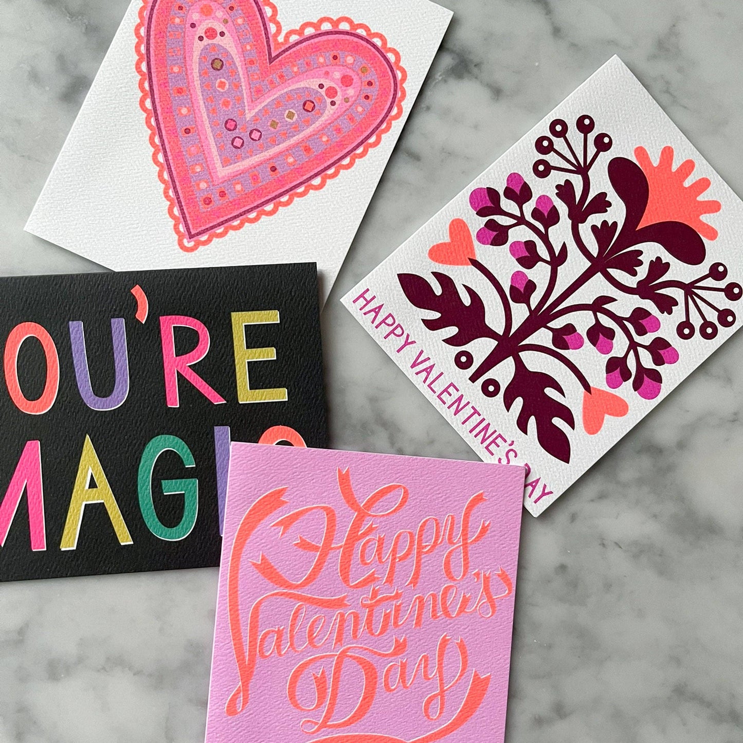 Folk Floral Valentine's Day Card