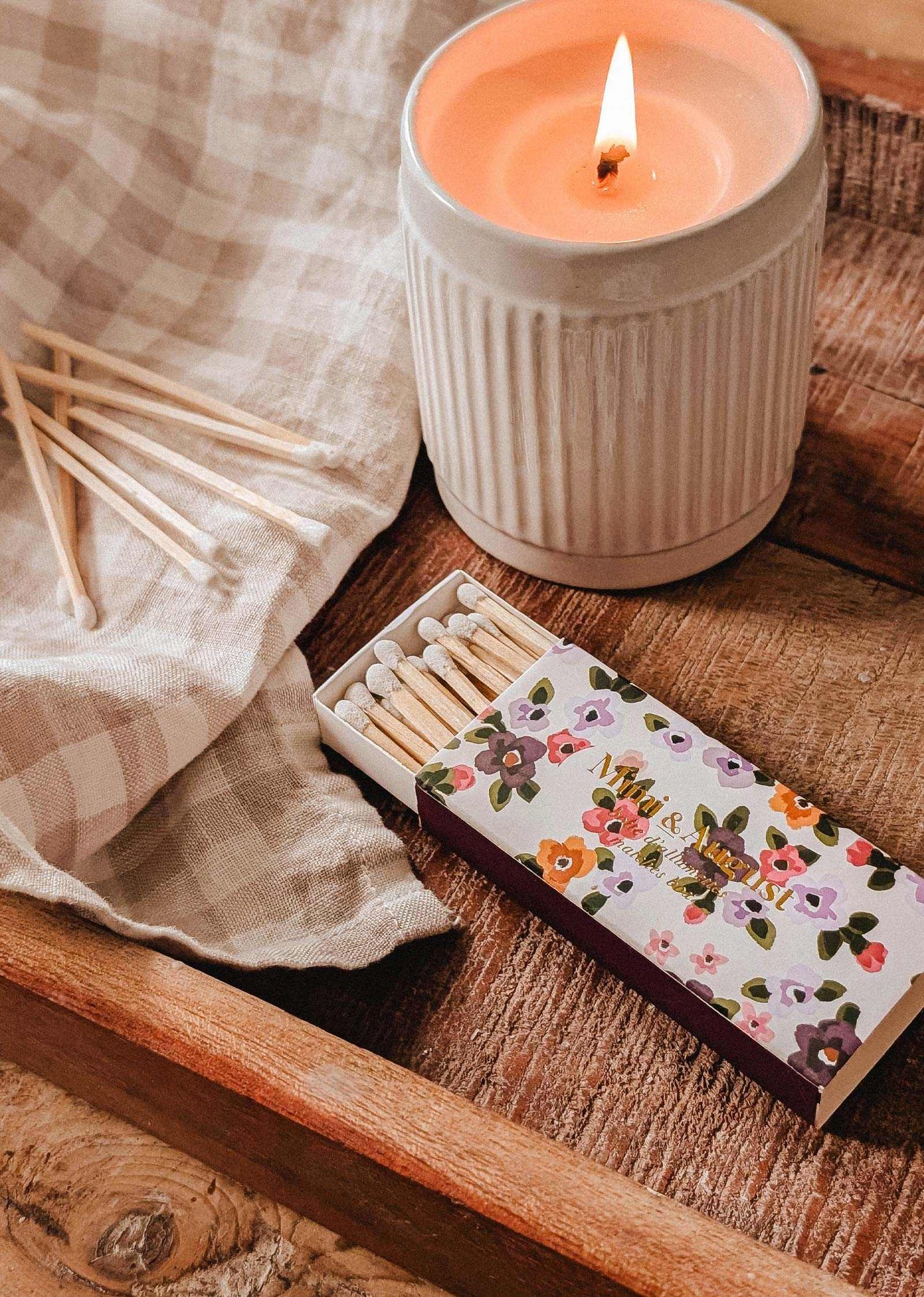 Mimi Floral Matchbox - 30 Sticks