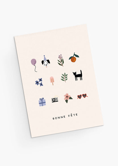 Bonne Fete & Pictures Birthday Card