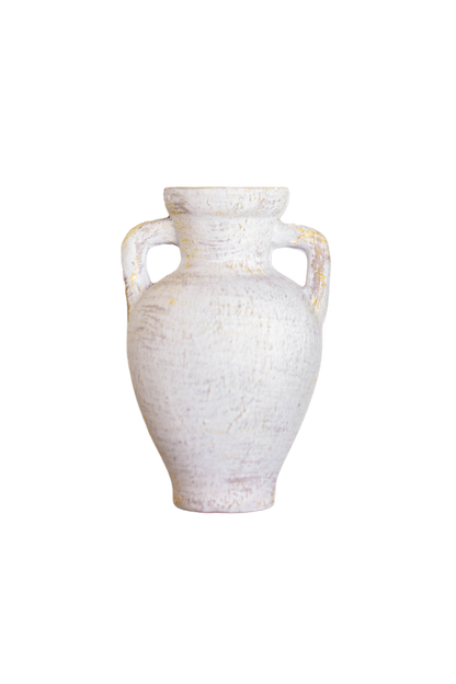 Lesbos White Urn Vase: Small