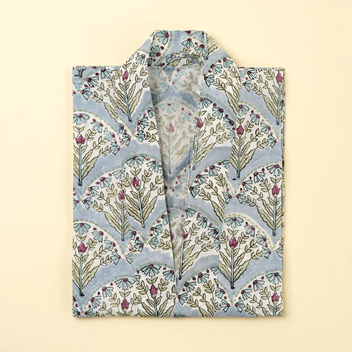 Sakura Block Print Kimono