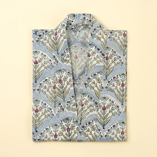 Sakura Block Print Kimono