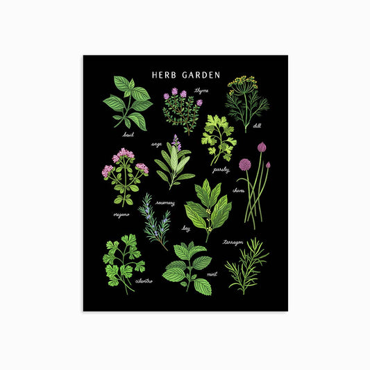 Herb Garden Dark | Art Print