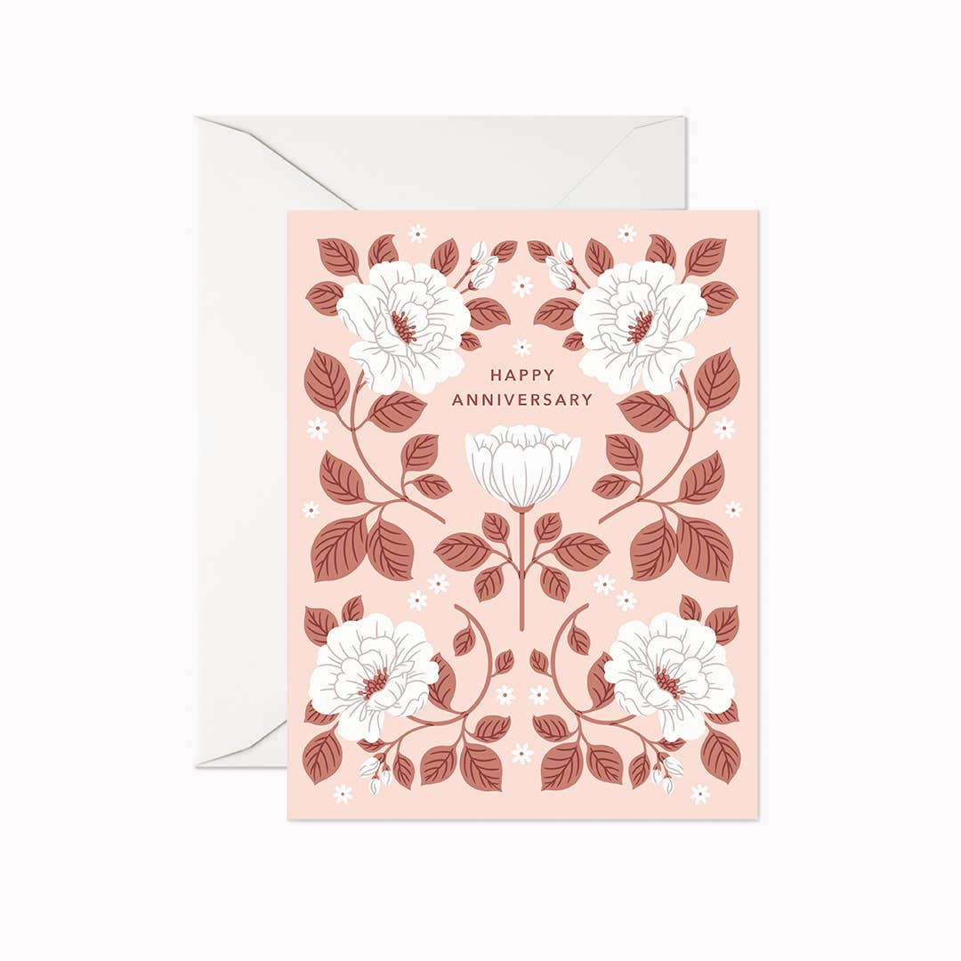 Blush Happy Anniversary Card