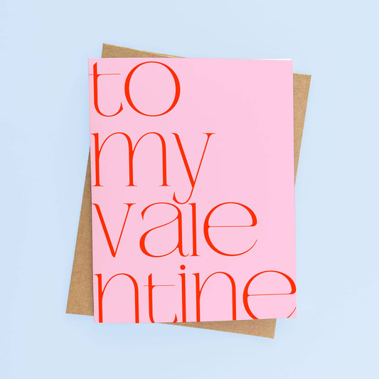 To my Valentine Card